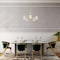 Designers Fountain Aries 5 Light Mid Century Modern Brushed Gold with Clear Ribbed Glass Shades Chandelier D284C-5CH-BG - alternate 2